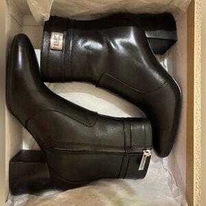 Michael by Michael Kors “Padma” strep bootie, black leather, size 6